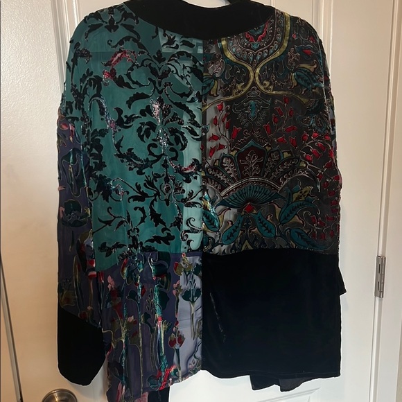 Chico's Multicolor Velvet Blazer - Picture 3 of 3